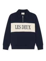 Les Deux Zipper Rugby Sweatshirt | Dark Navy Blue