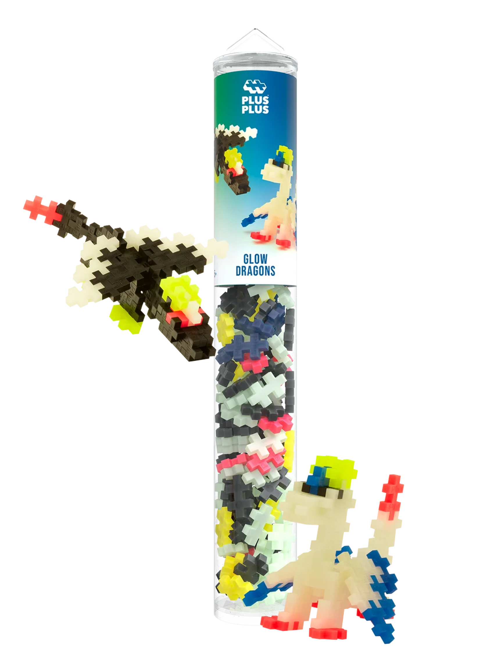 Plus-Plus Tube 100 stuks | Glow Dragons