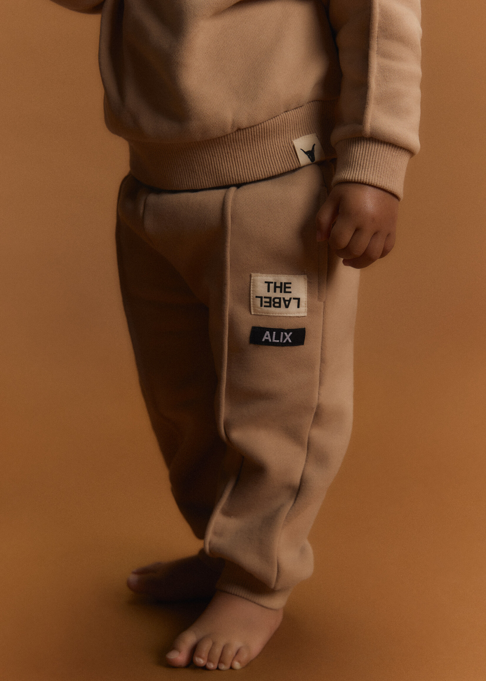 Alix Mini Baby Knitted Pintuck Pants | Sand