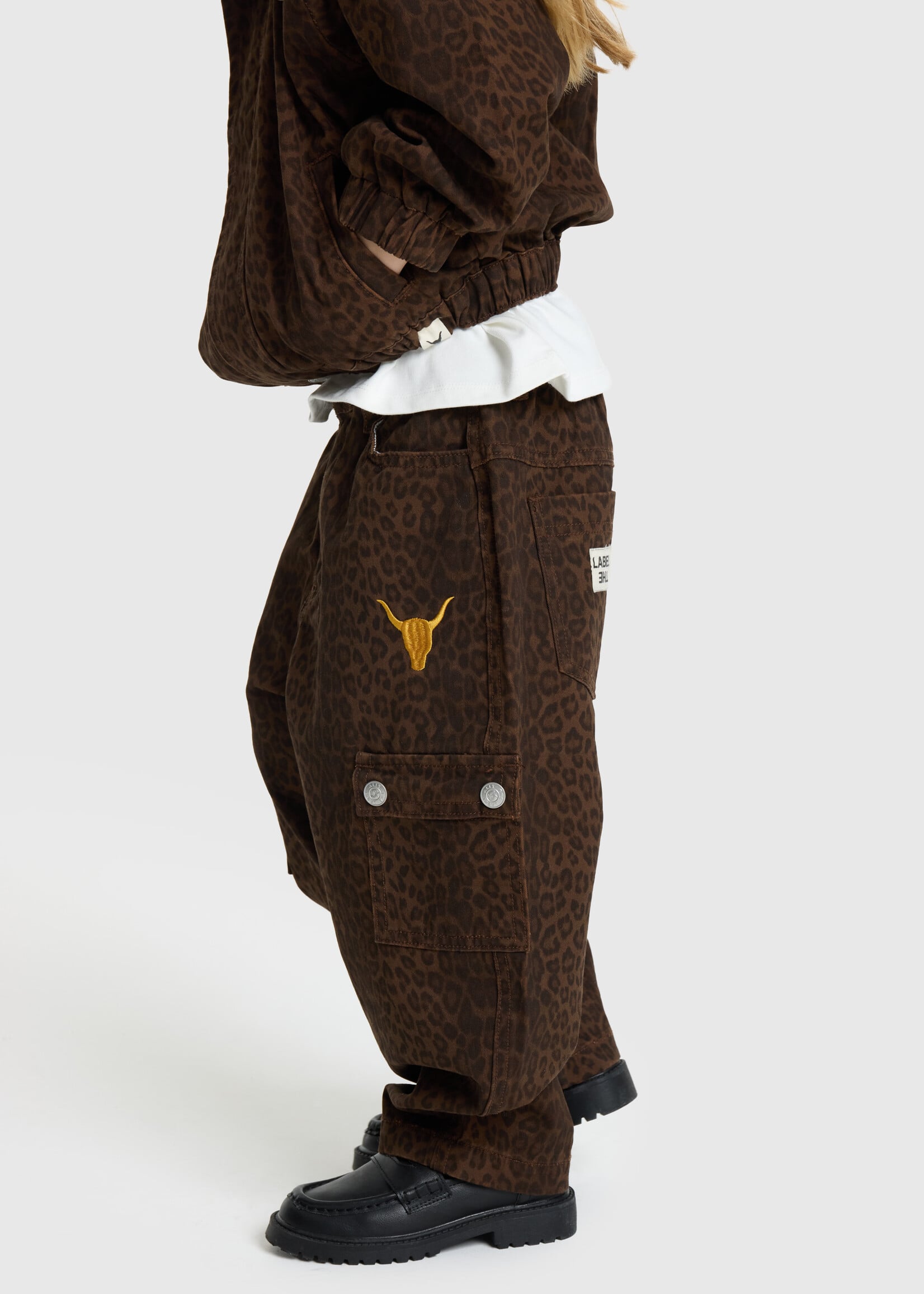 Alix Mini Woven Leopard Cargo Pants | Animal