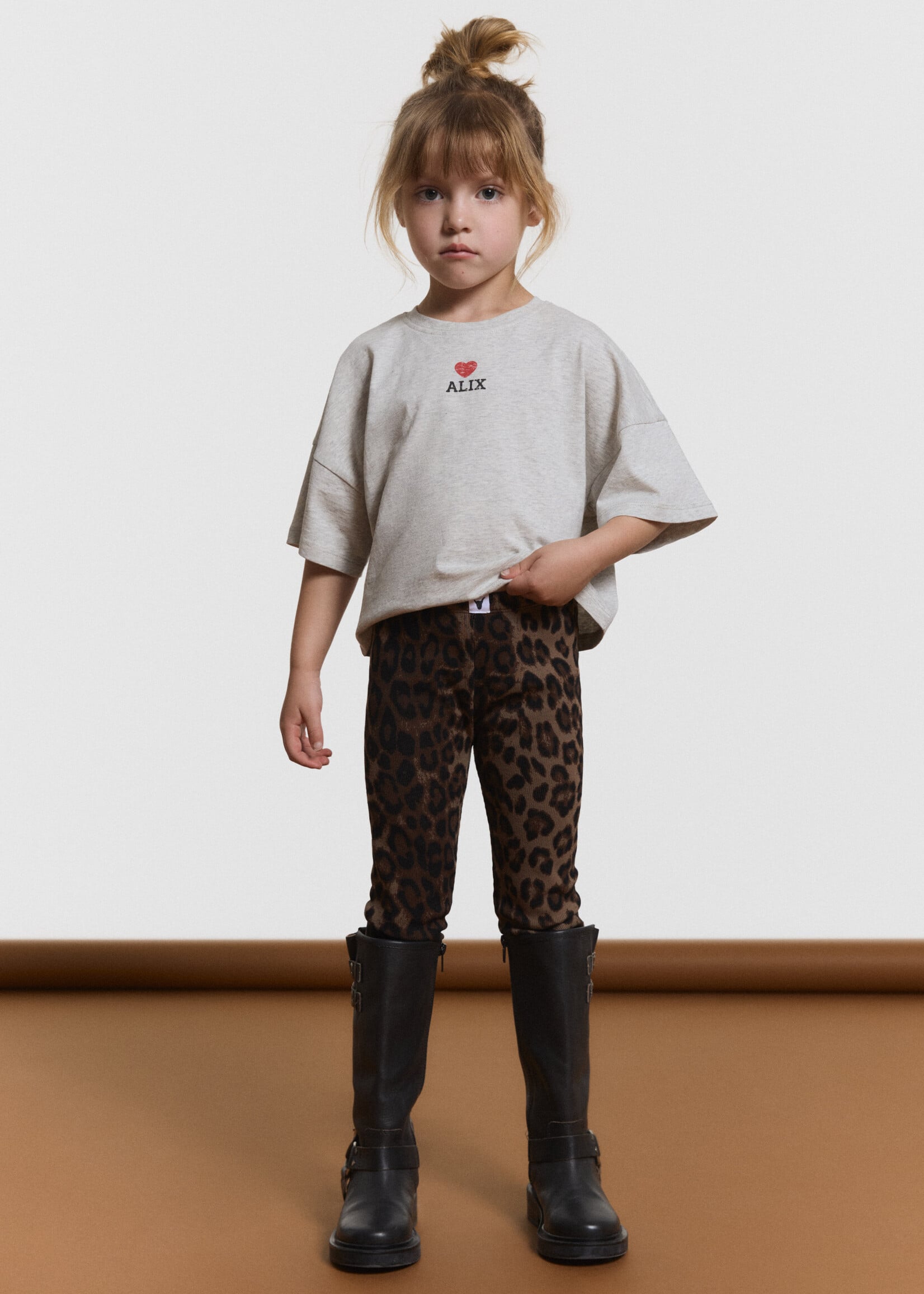 Alix Mini Knitted Tiger Legging | Animal