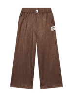 Alix Mini Knitted Shiny Wide Leg Pants | Warm Brown