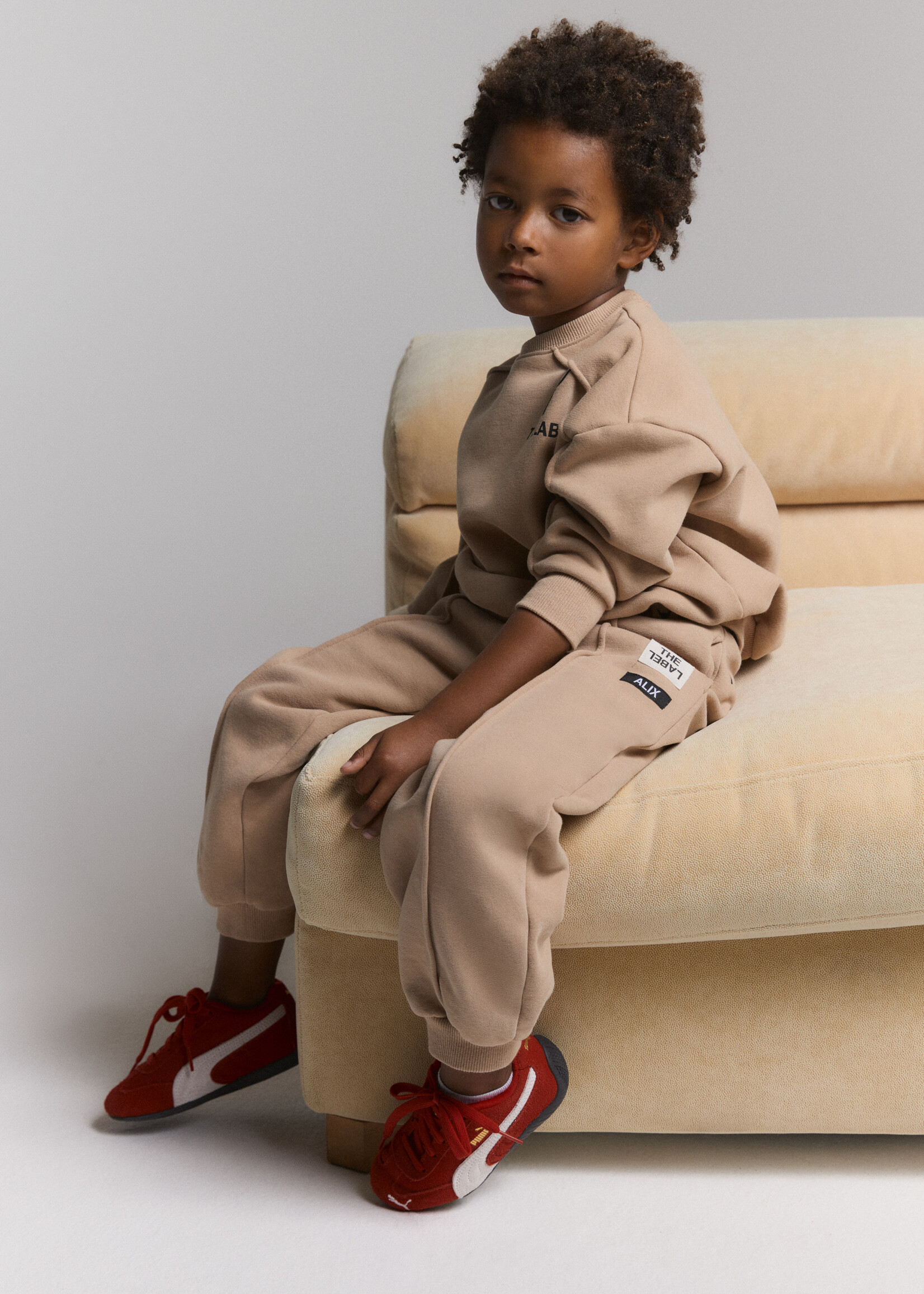 Alix Mini Knitted Pintuck Pants | Sand