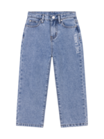 Alix Mini Woven Flowy Denim Pants | Denim Blue
