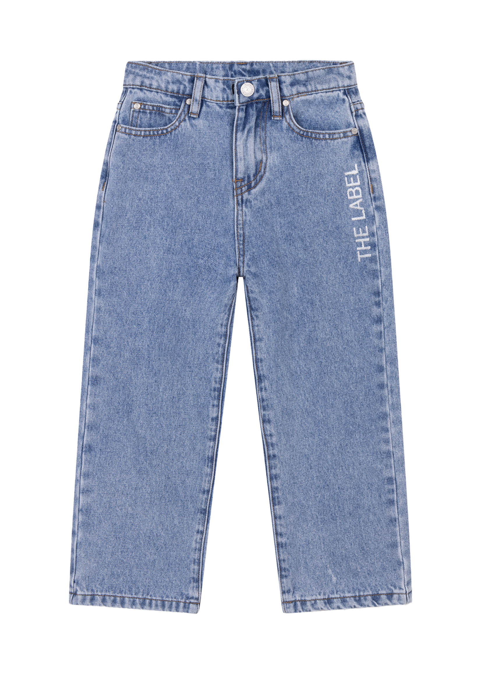 Alix Mini Woven Flowy Denim Pants | Denim Blue