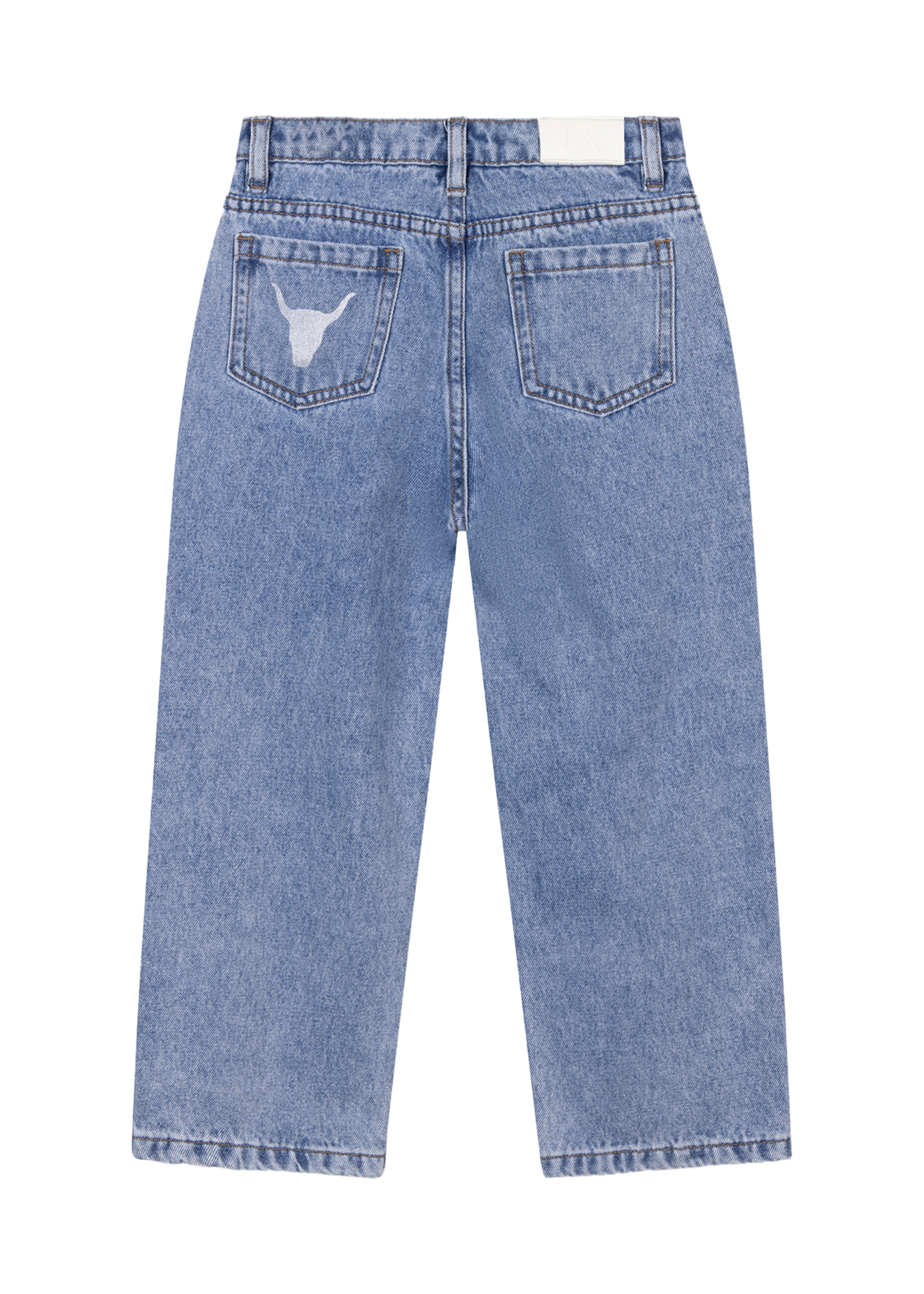 Alix Mini Woven Flowy Denim Pants | Denim Blue