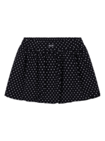 Alix Mini Woven Dot Skirt | Black & White