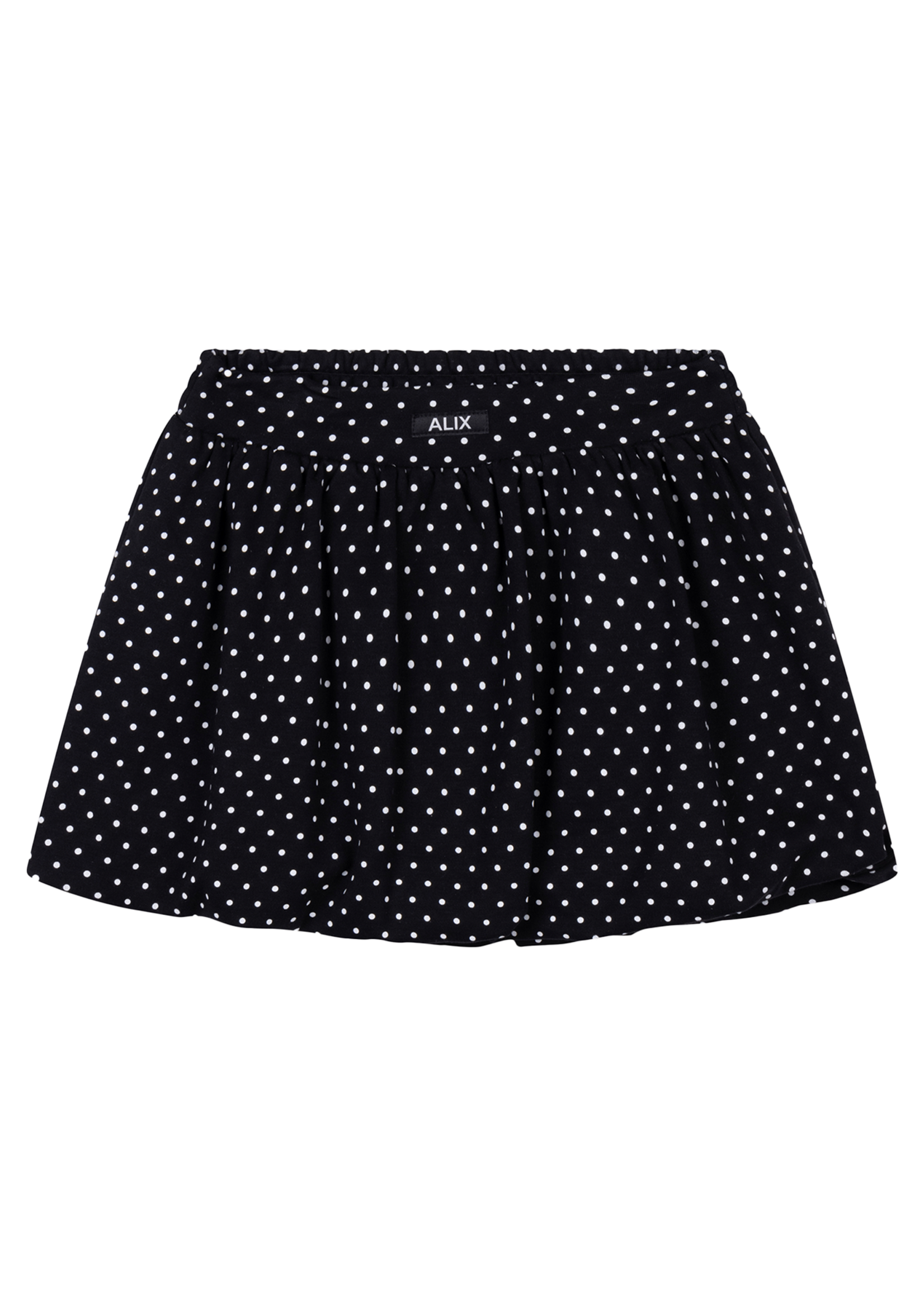 Alix Mini Woven Dot Skirt | Black & White