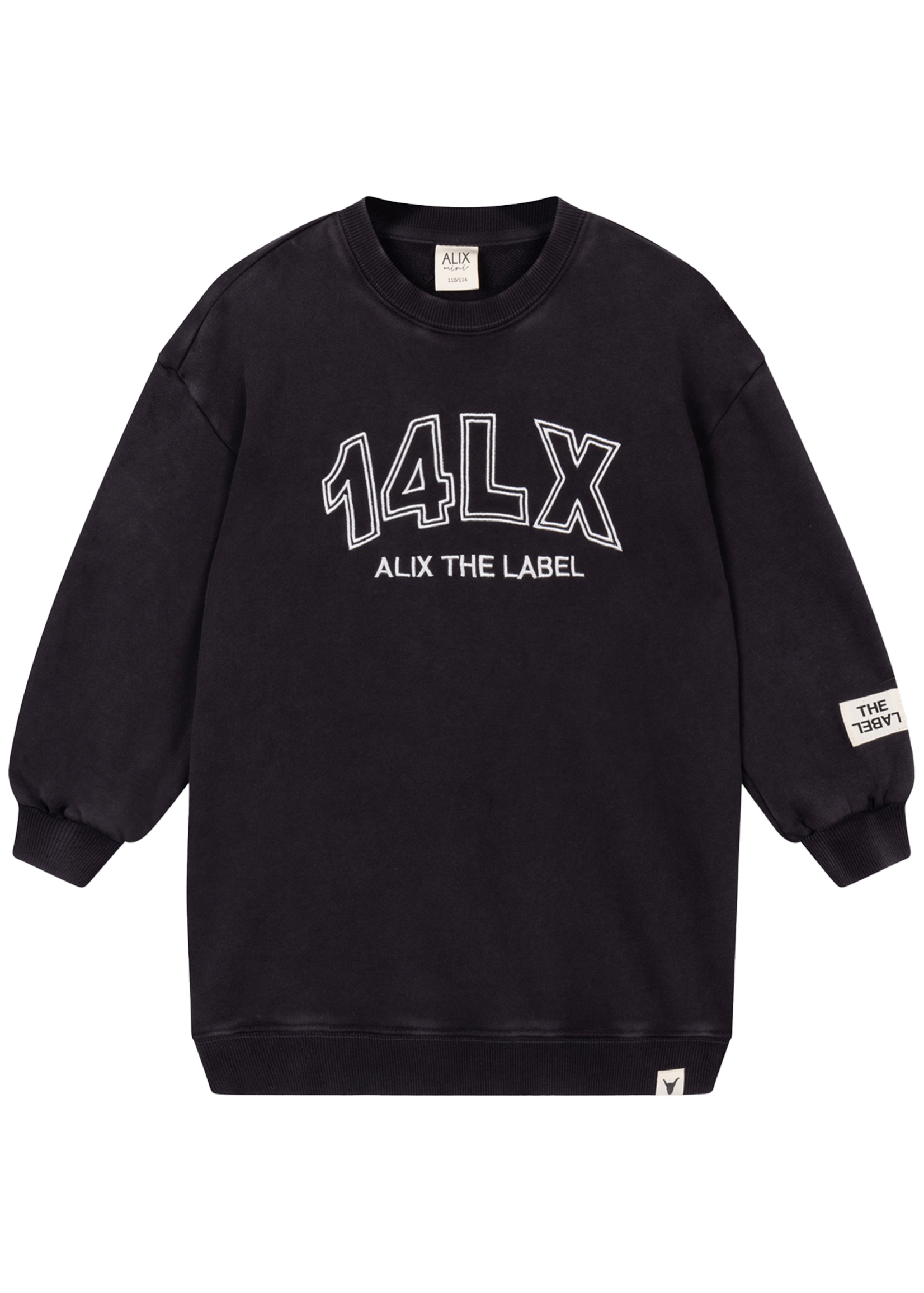 Alix Mini Knitted 14lx Sweatdress | Charcoal Grey