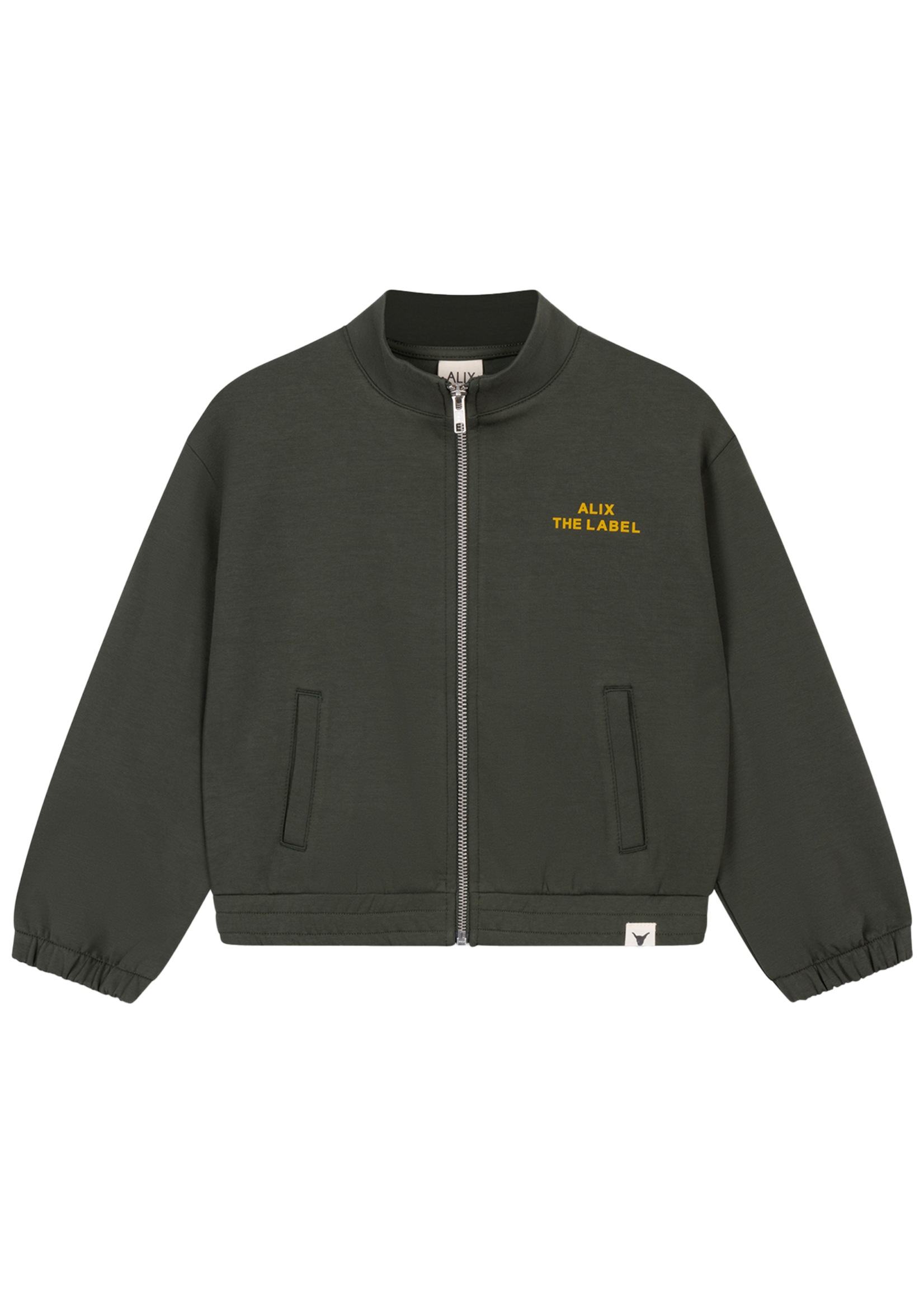 Alix Mini Knitted Zip Cardigan | Army