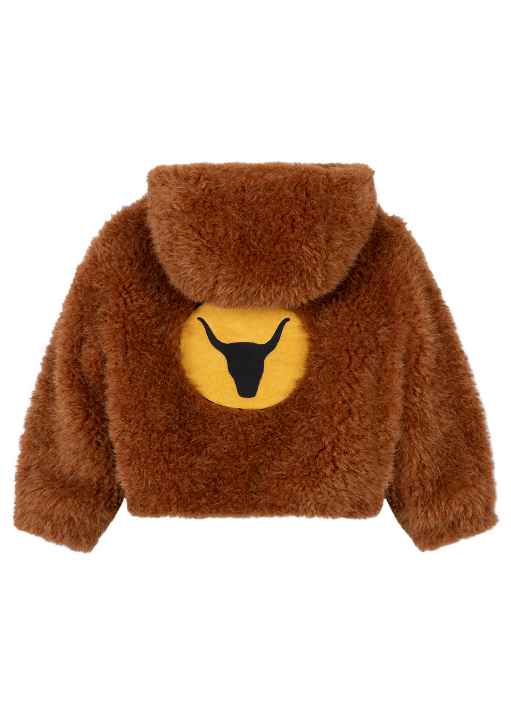 Alix Mini Woven Fur Coat | Cognac