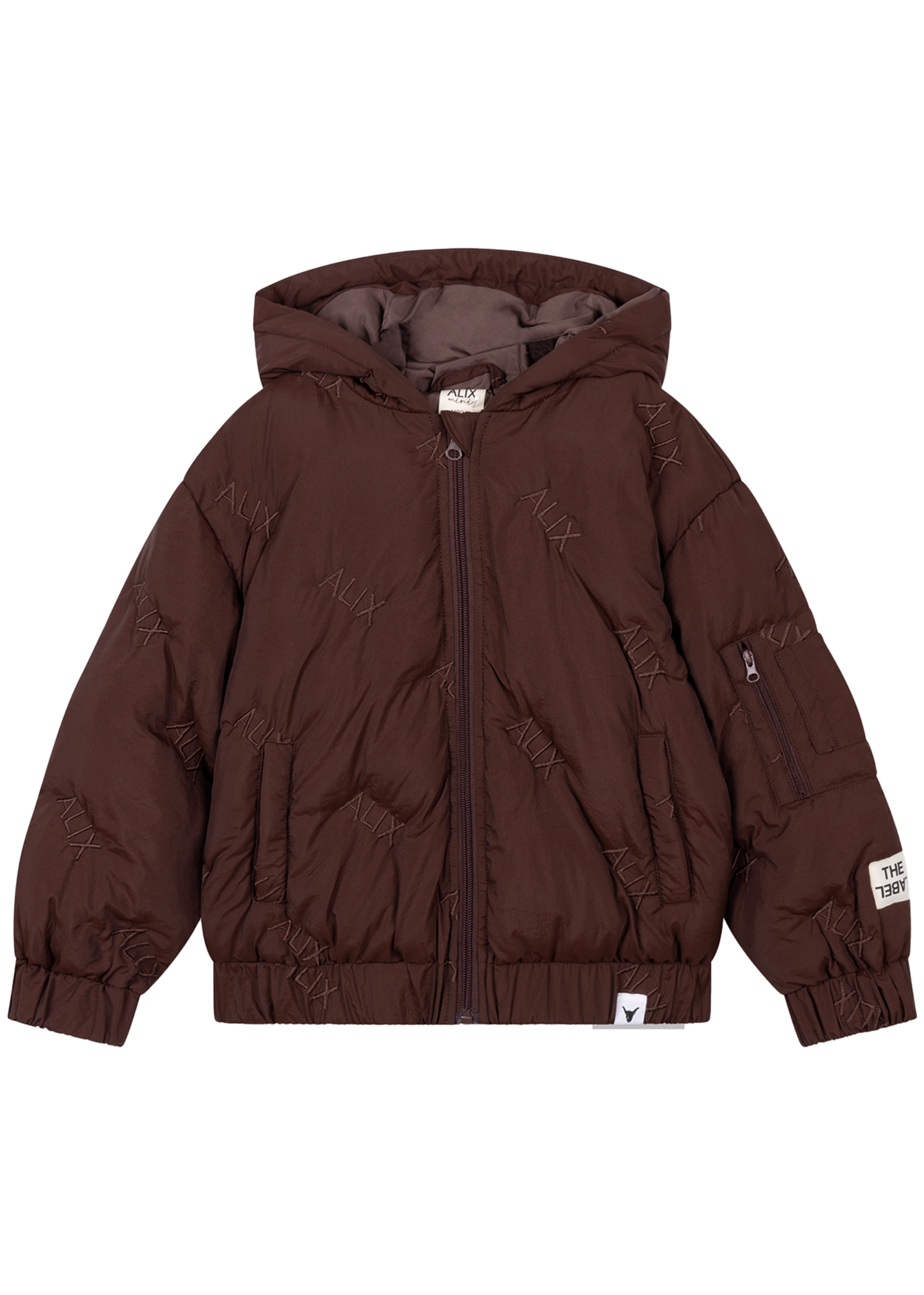 Alix Mini Woven Alix Quilted Coat | Warm Brown