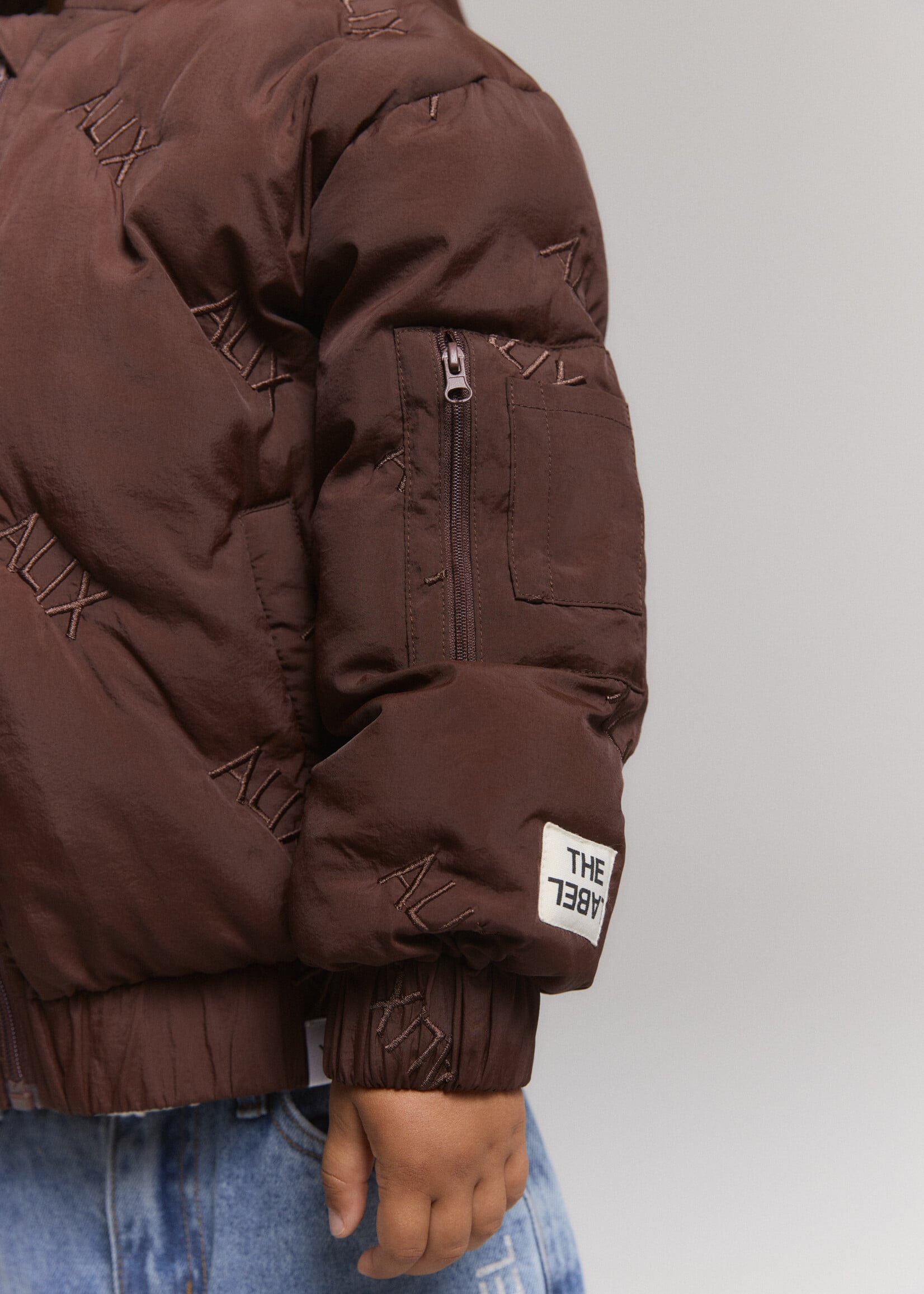 Alix Mini Woven Alix Quilted Coat | Warm Brown