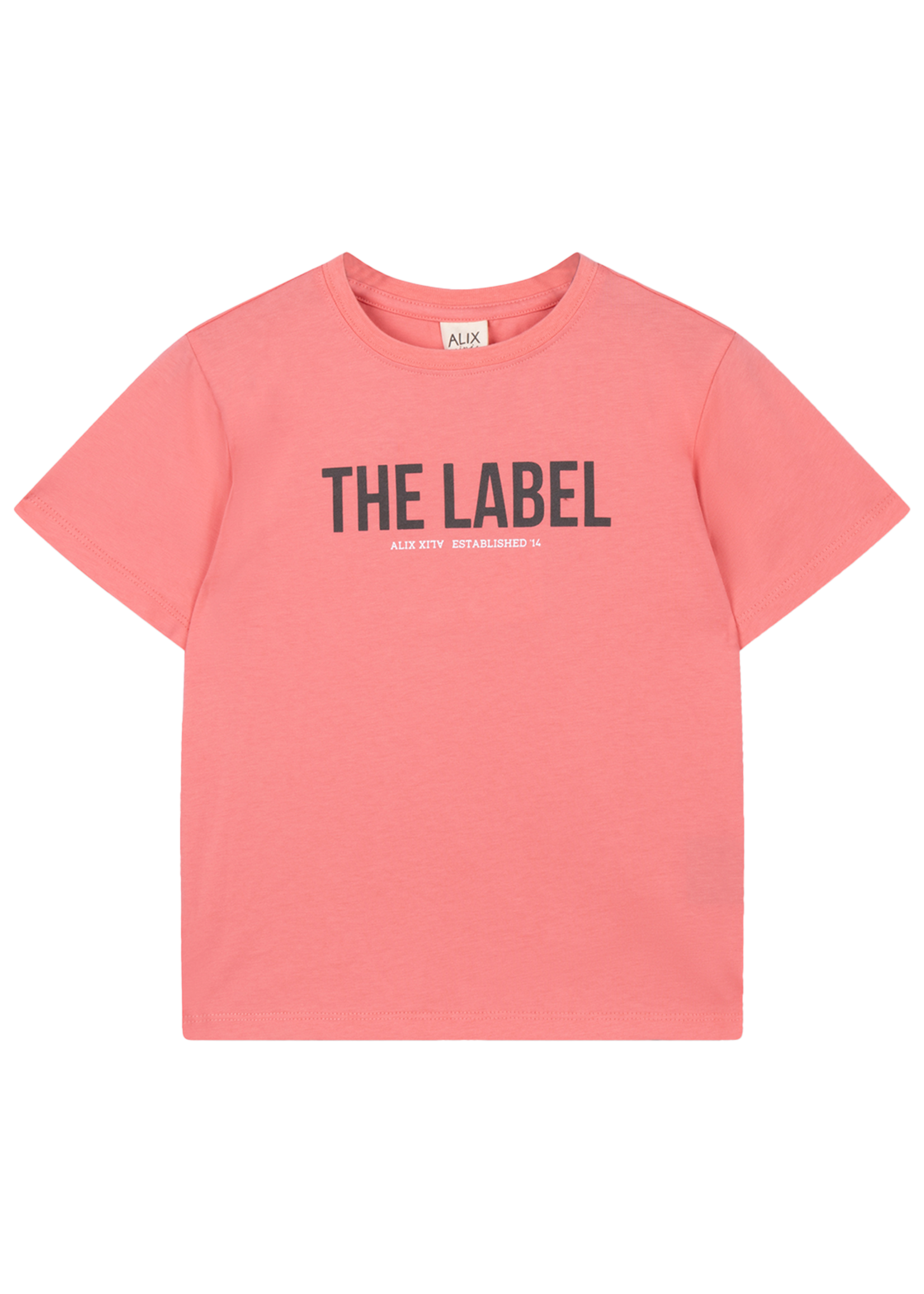 Alix Mini Knitted The Label T-Shirt | Bright Coral