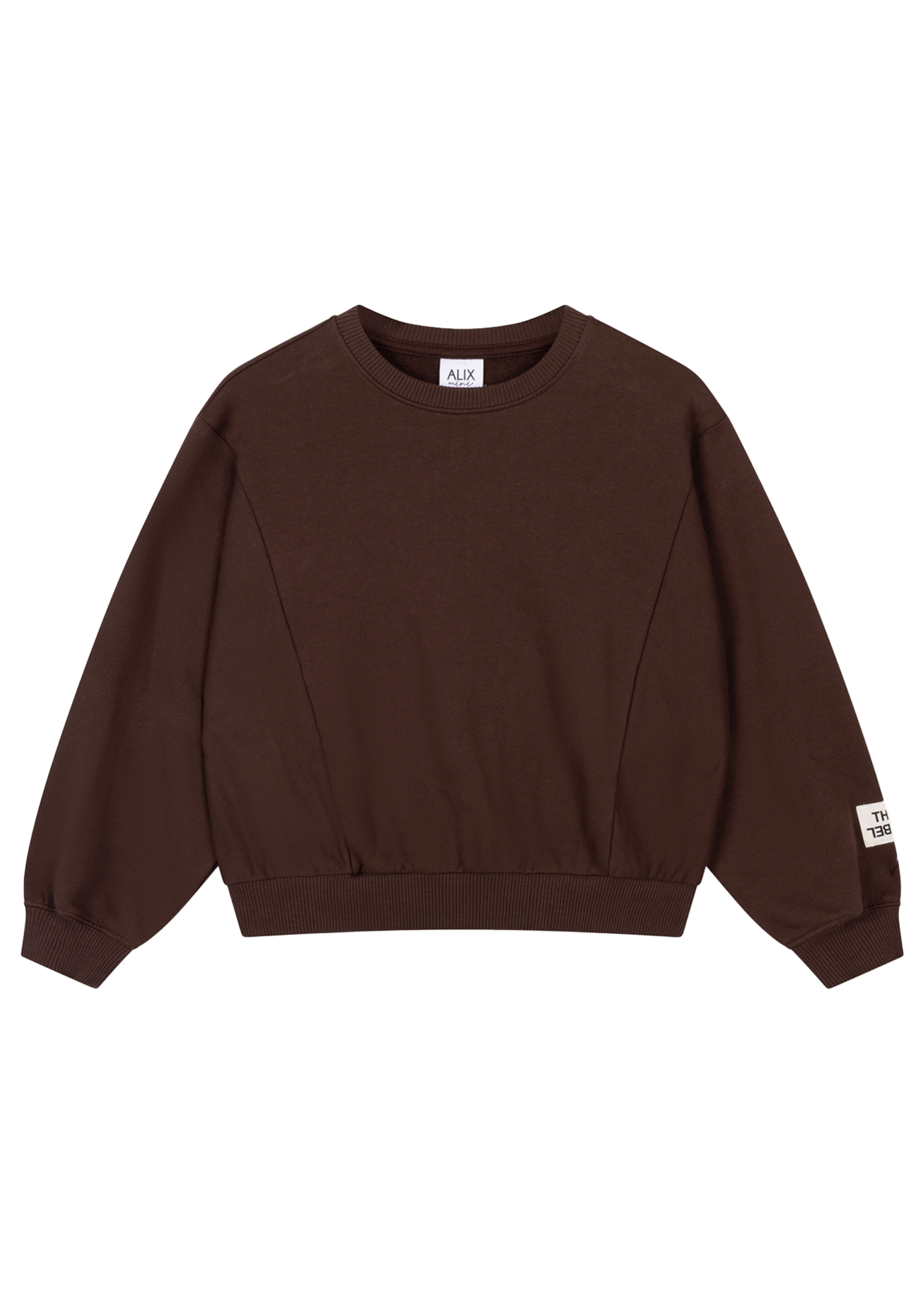 Alix Mini Knitted Batwing Sweater | Warm Brown