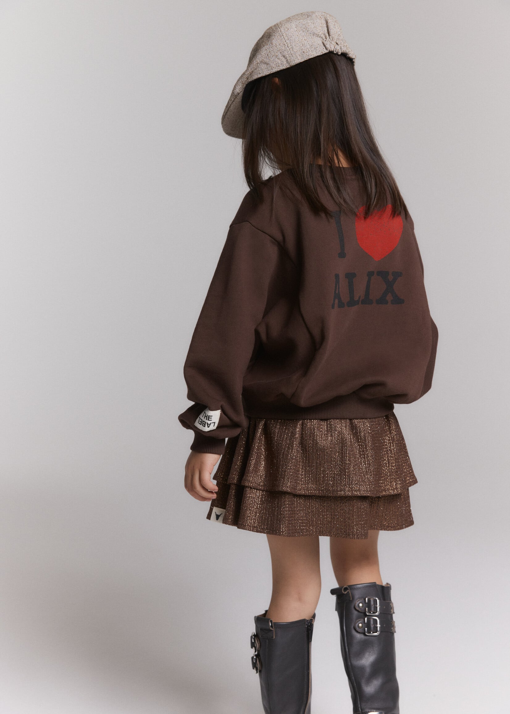 Alix Mini Knitted Batwing Sweater | Warm Brown
