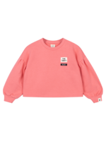 Alix Mini Knitted Cropped Sweater | Bright Coral