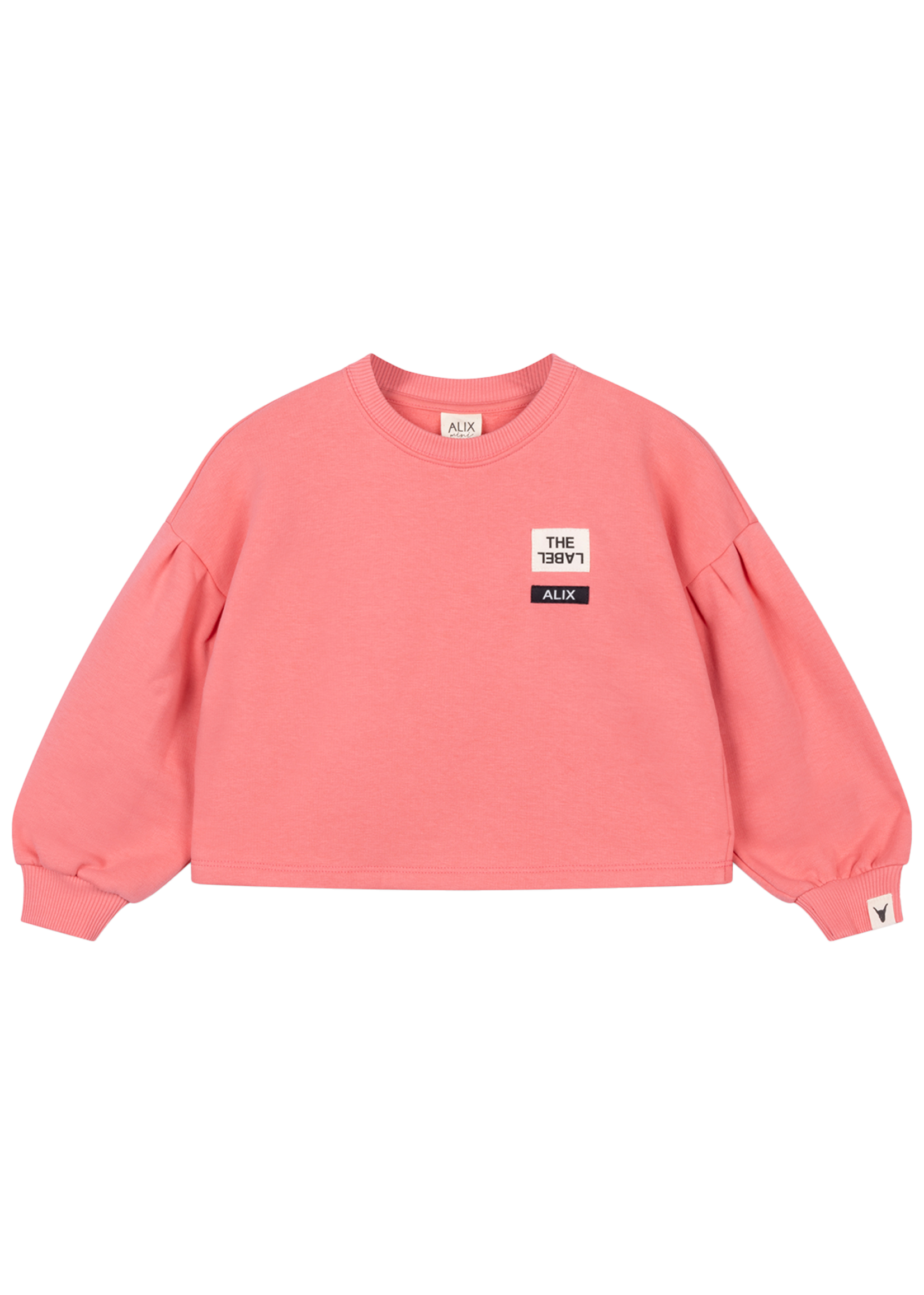 Alix Mini Knitted Cropped Sweater | Bright Coral