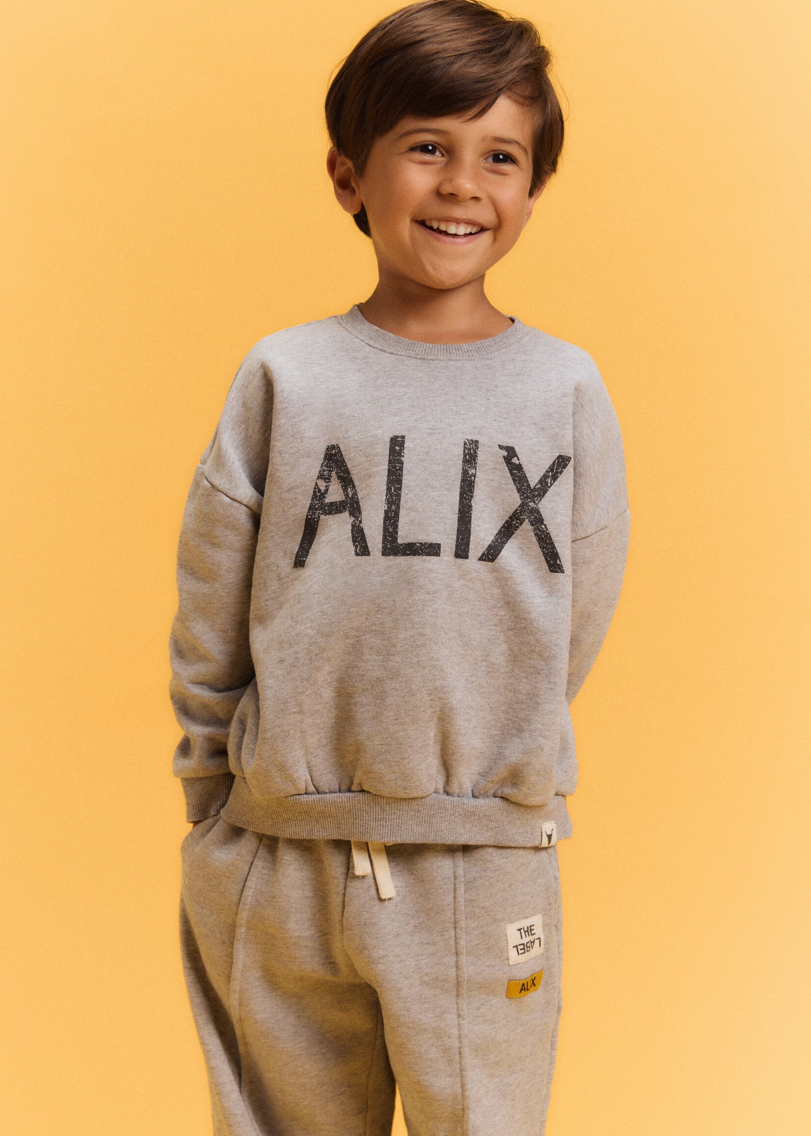 Alix Mini Knitted World Tour Sweater | Soft Grey Melange
