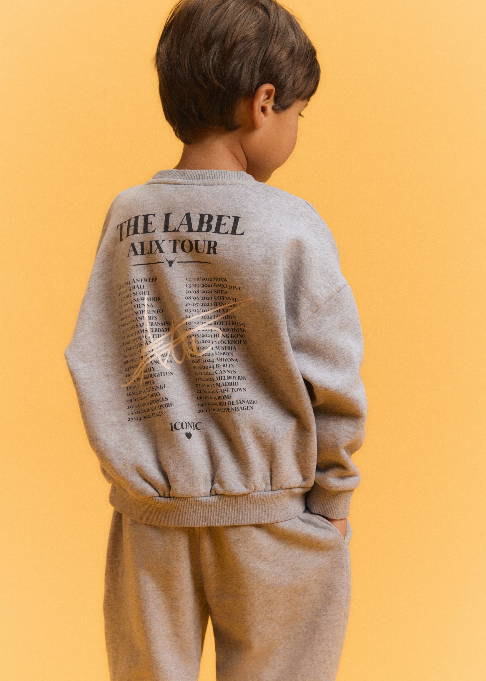 Alix Mini Knitted World Tour Sweater | Soft Grey Melange