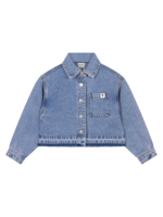 Alix Mini Woven Flowy Denim Blouse | Denim Blue