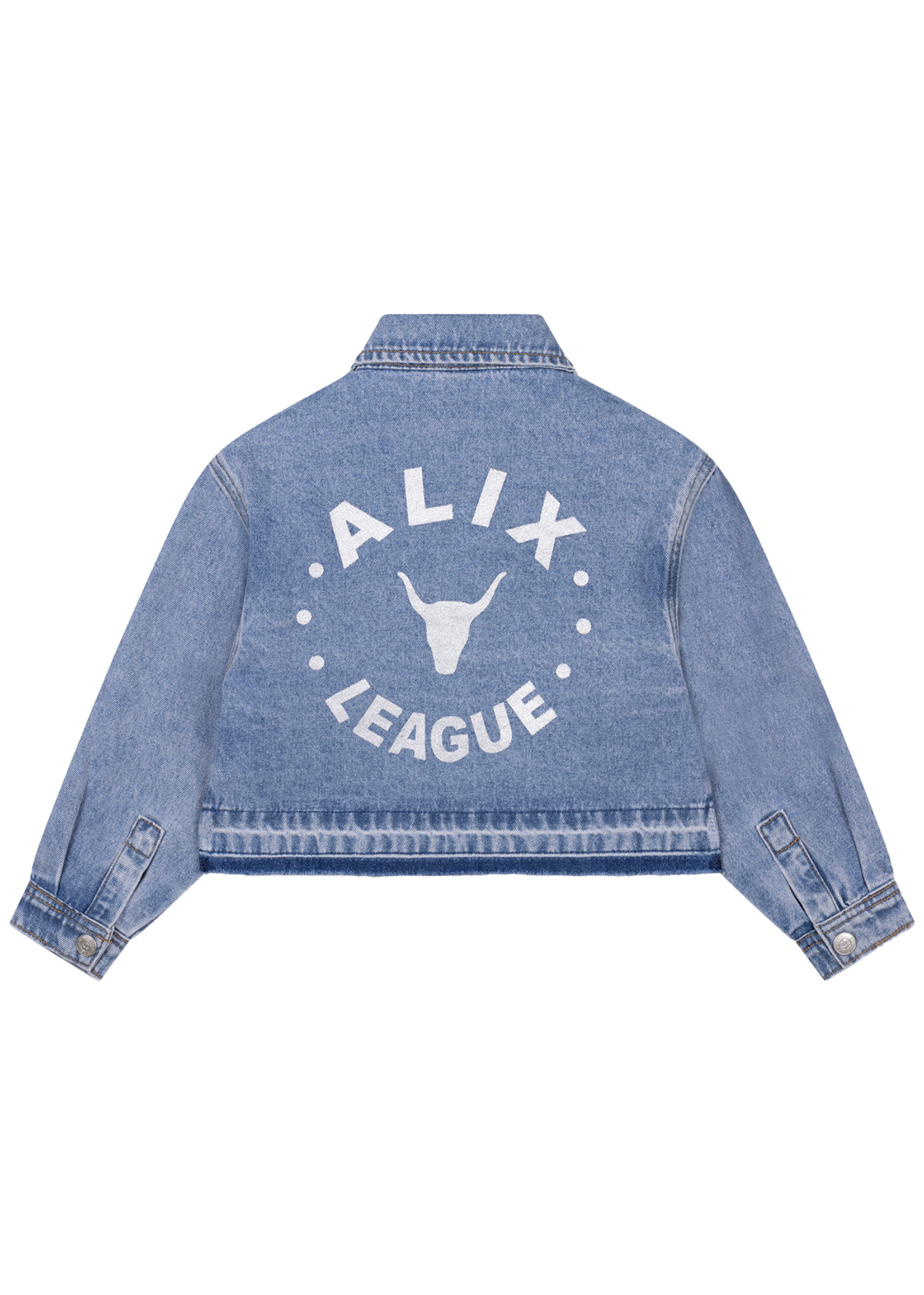 Alix Mini Woven Flowy Denim Blouse | Denim Blue