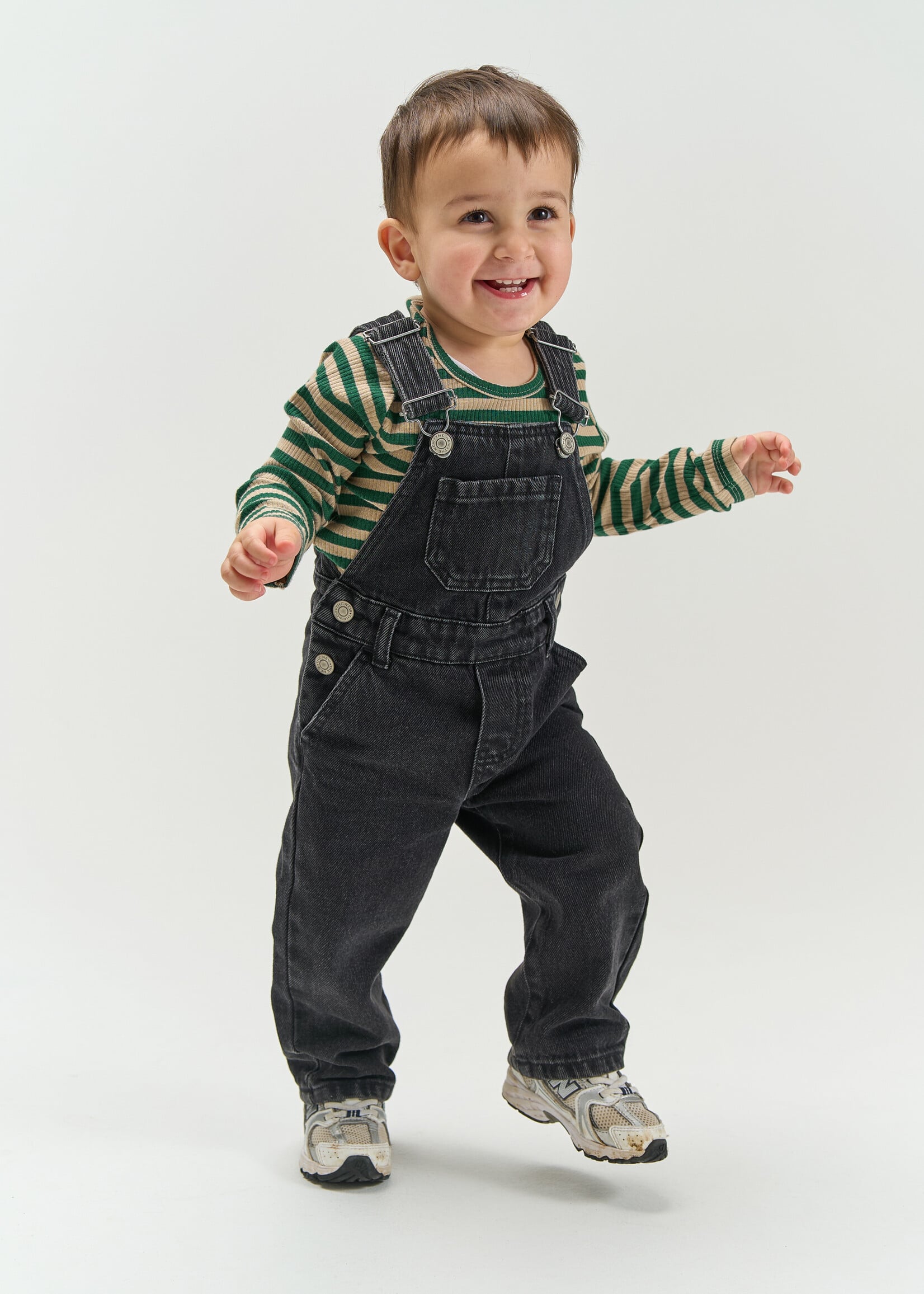 The New Siblings Valu Denim Dungarees | Black Denim Wash