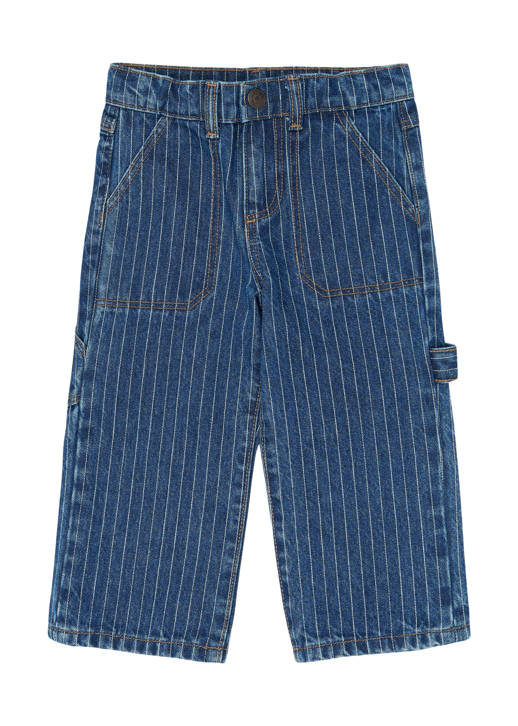 The New Siblings Vilfredo Baggy Fit Worker Jeans | Medium Blue Denim