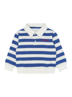 The New Siblings Vidan Polo Sweatshirt | Mazarine Blue Striped