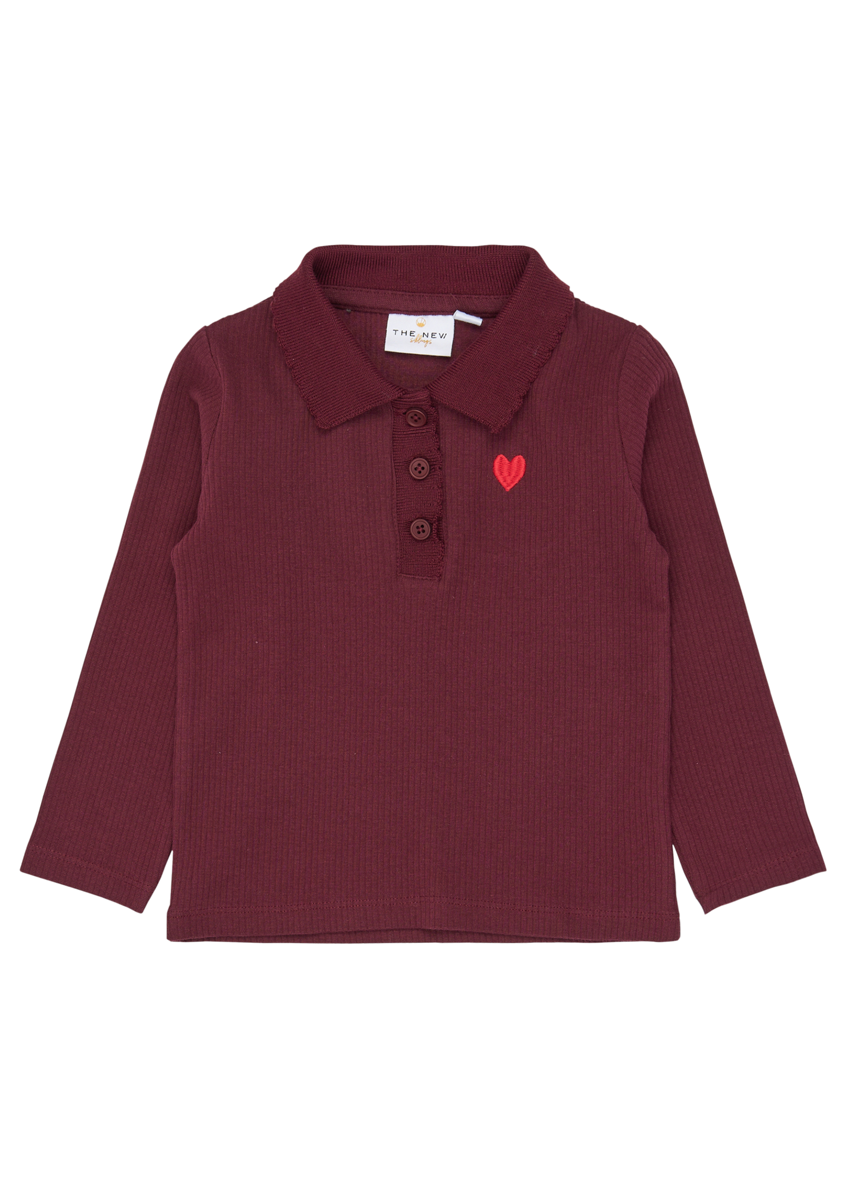 The New Siblings Vernina Rib Polo | Burgundy