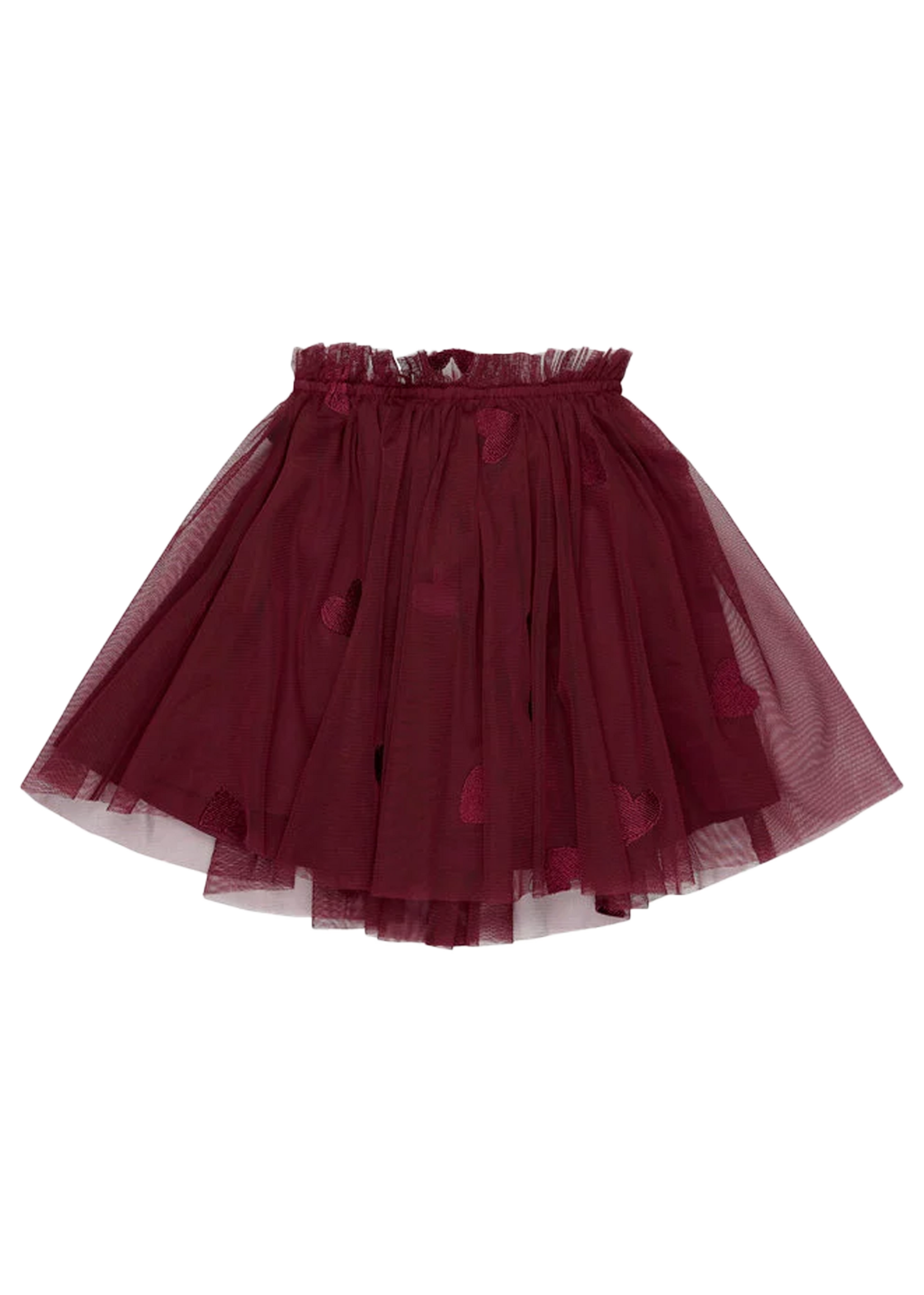 The New Siblings Vonda Mesh Skirt | Burgundy