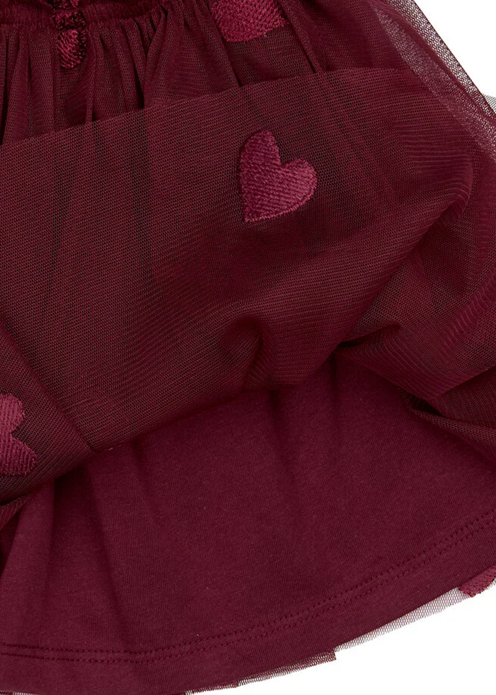 The New Siblings Vonda Mesh Skirt | Burgundy