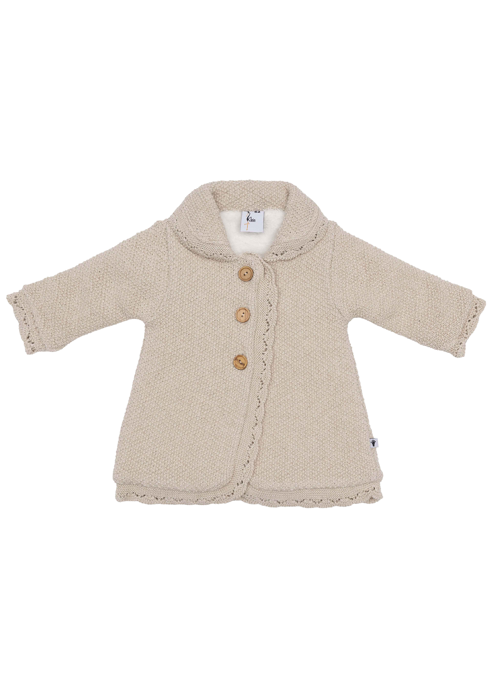 Klein Baby Jacket Knitted A-Line Beige Melange