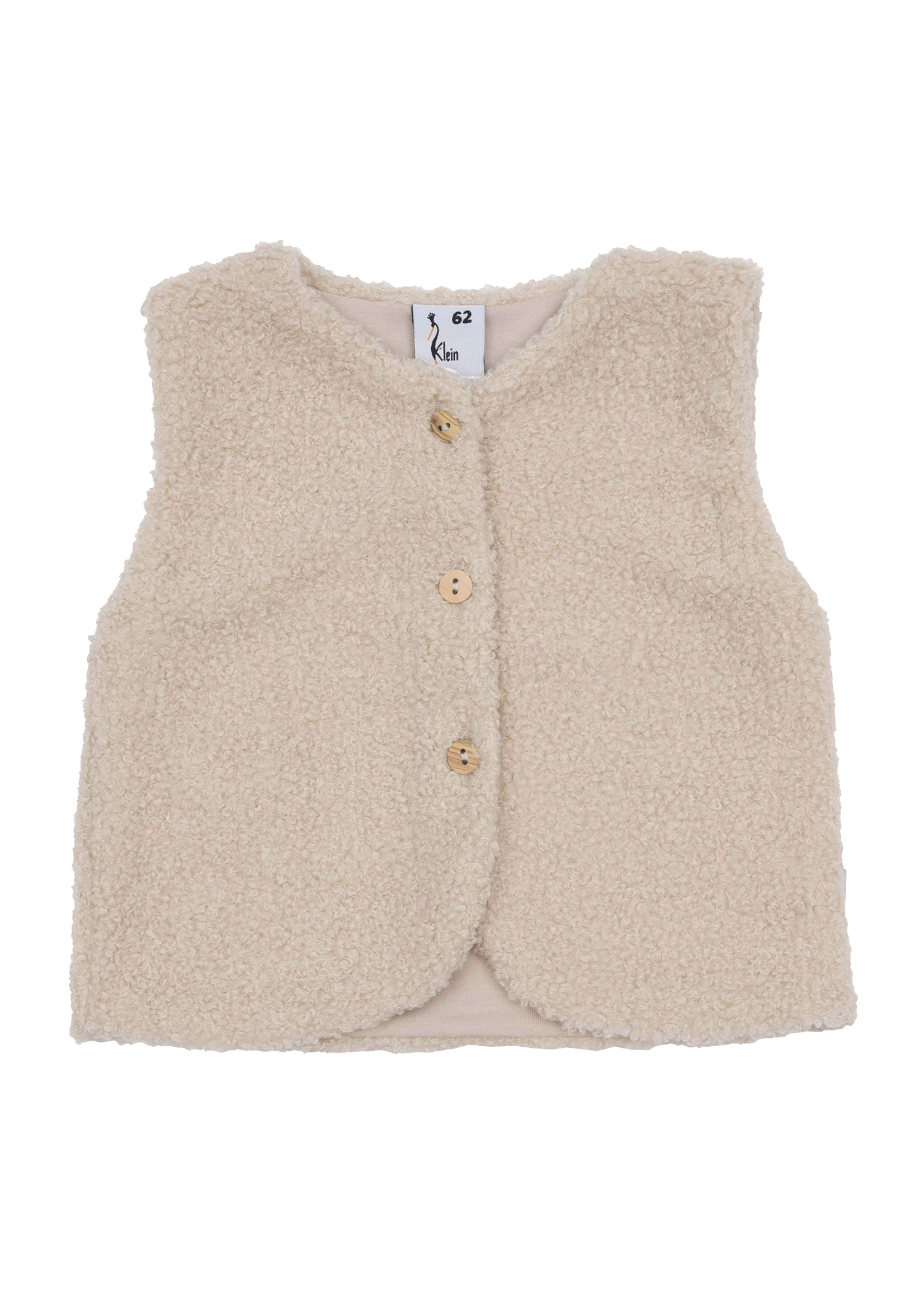 Klein Baby Teddy Gilet Beige/Sand