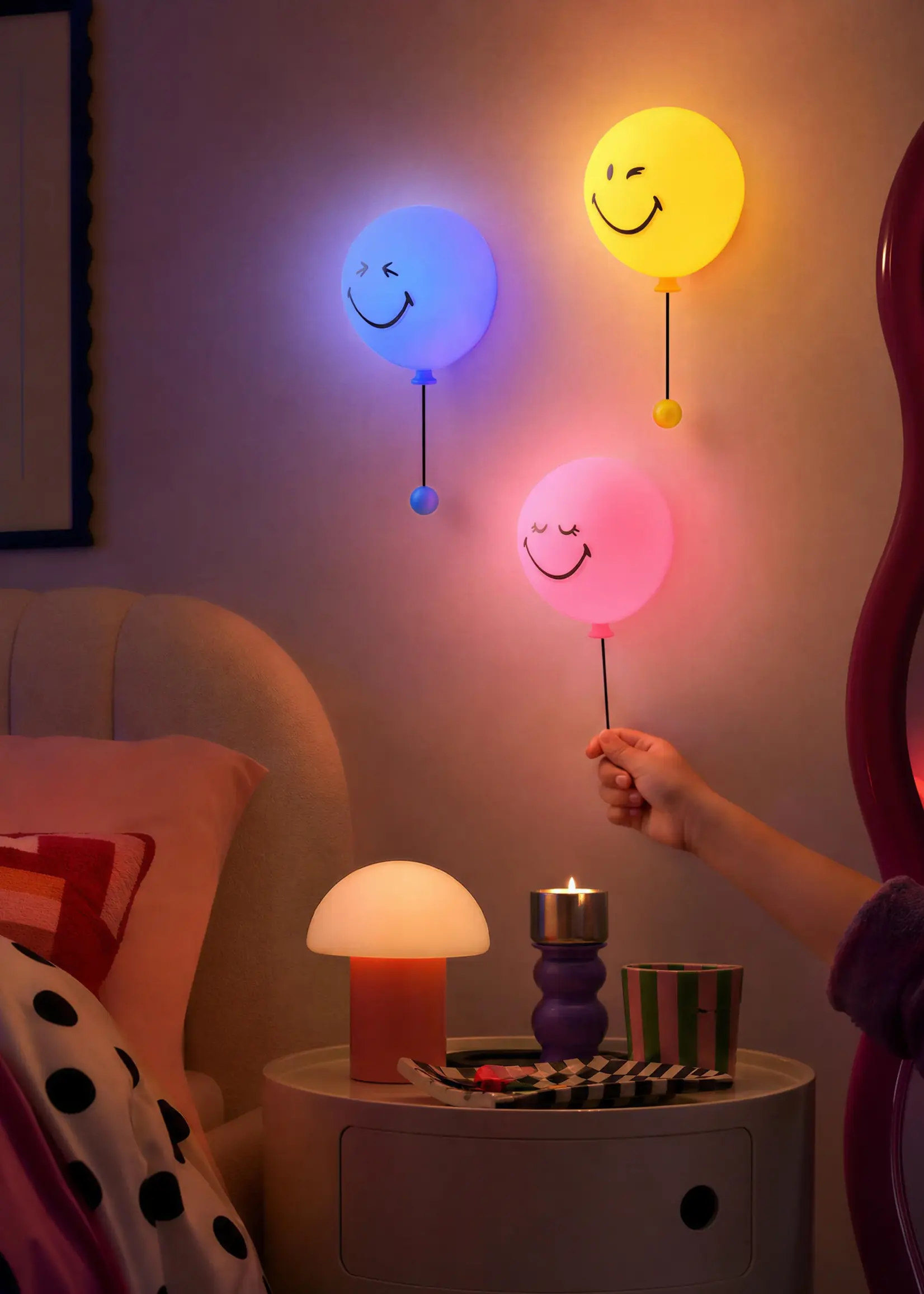 Mobility On Board Bubbly light smiley – Pink