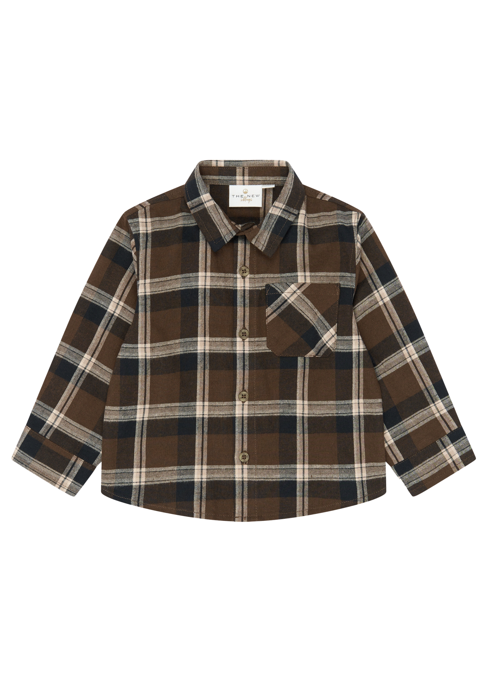 The New Siblings Yaki L_S Flannel Shirt | Navy blazer check