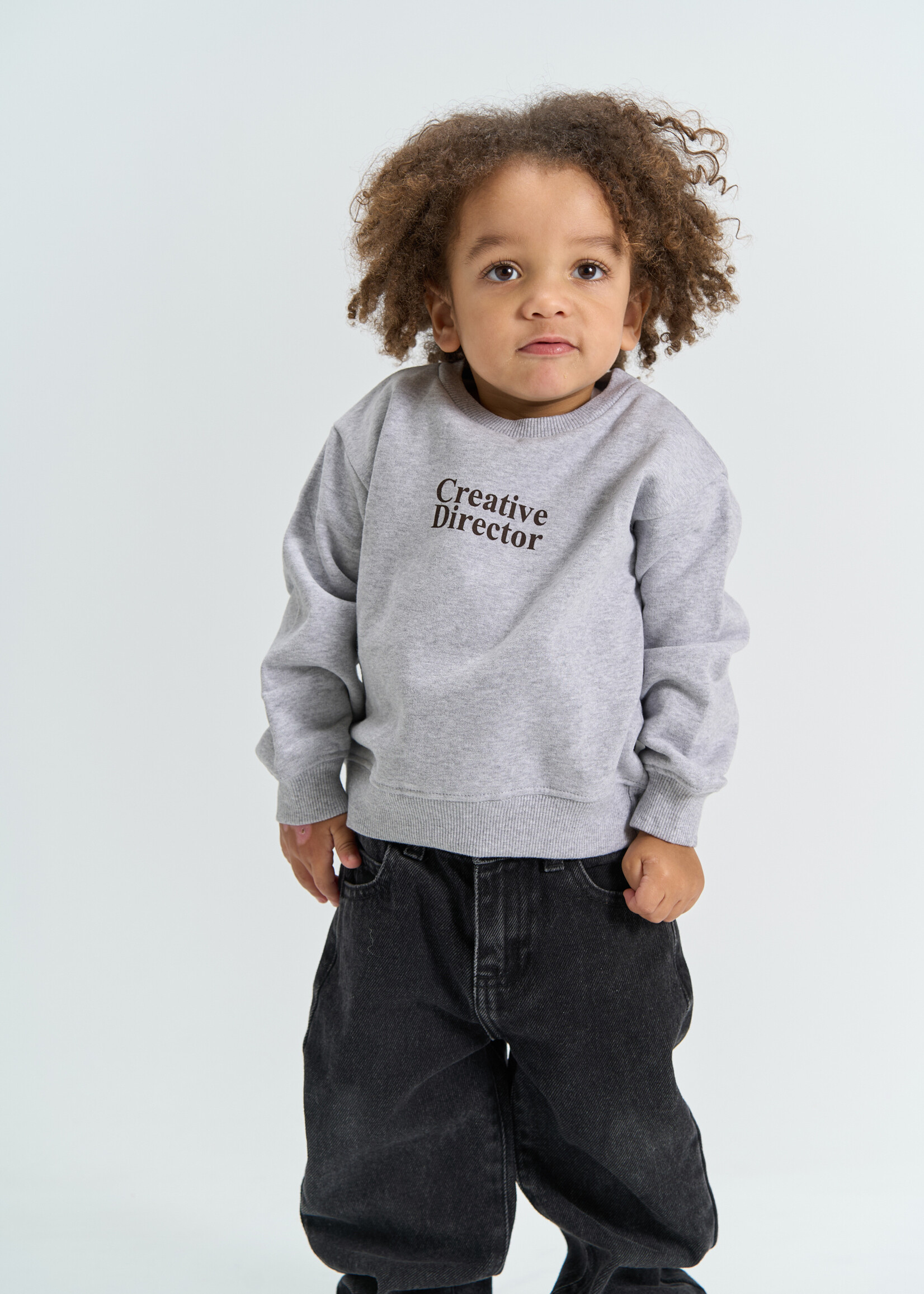 The New Siblings Yaso Melange OS Sweatshirt | Light grey melange