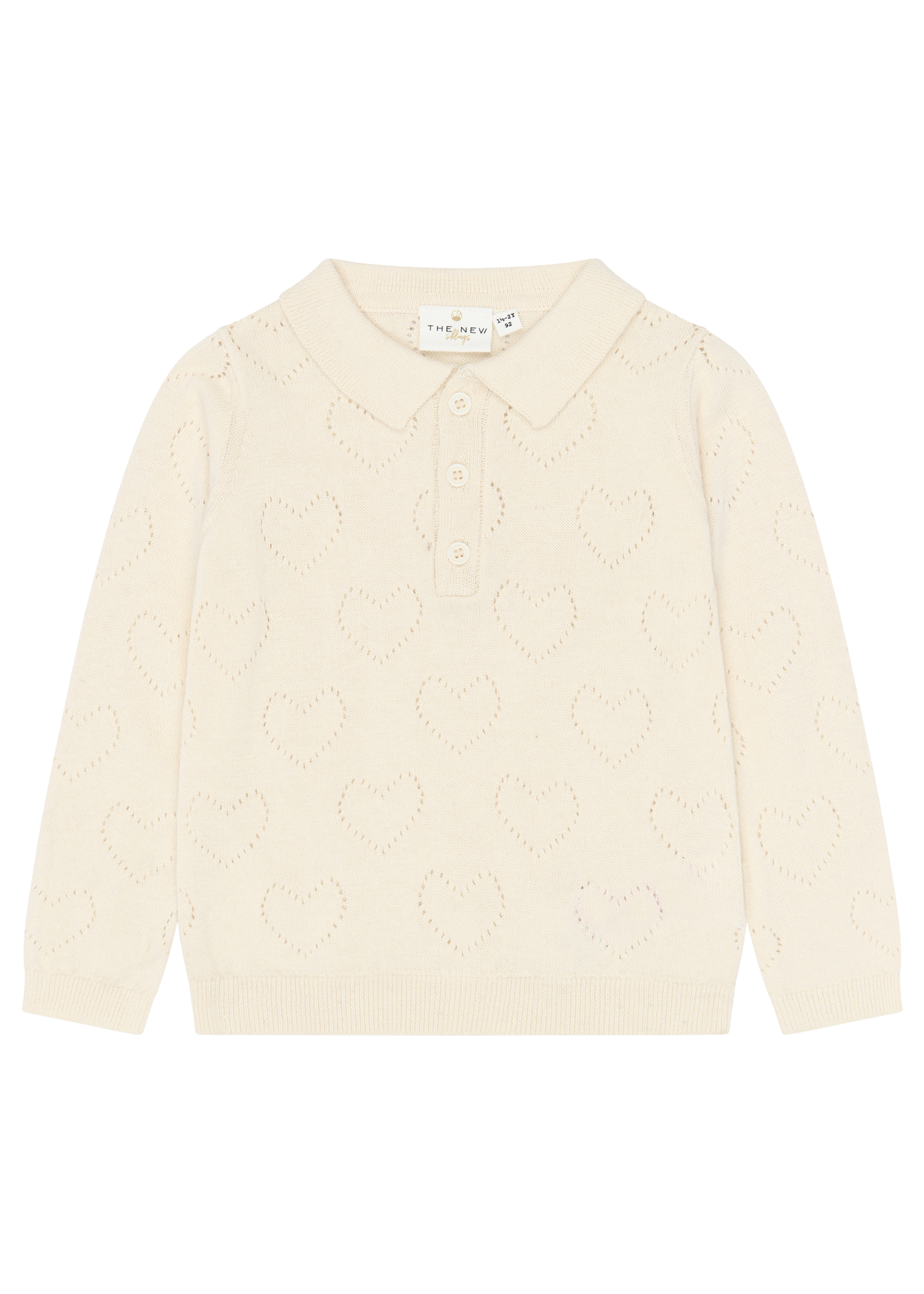The New Siblings Ynessa L_S Knit Polo | Gardenia
