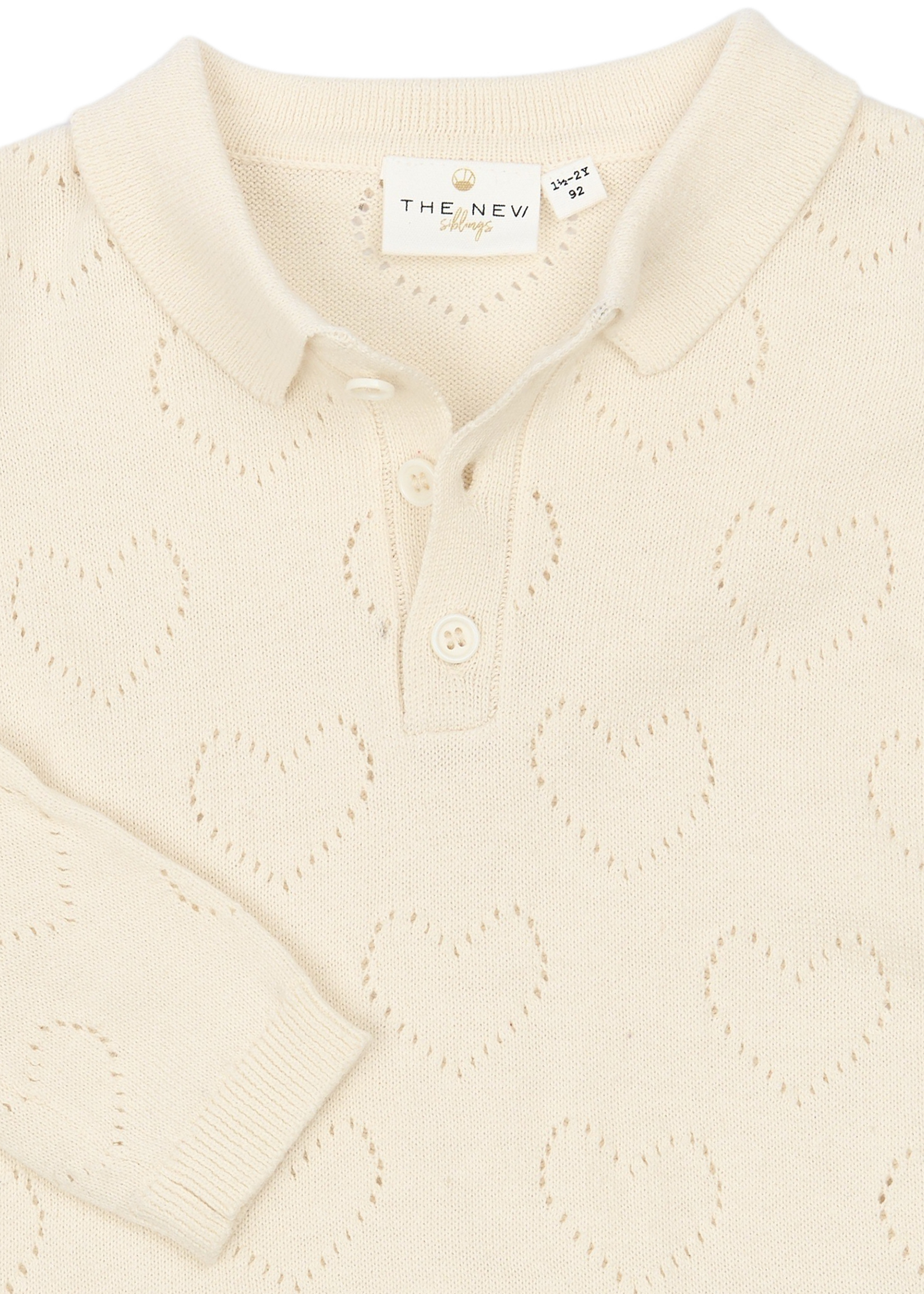 The New Siblings Ynessa L_S Knit Polo | Gardenia