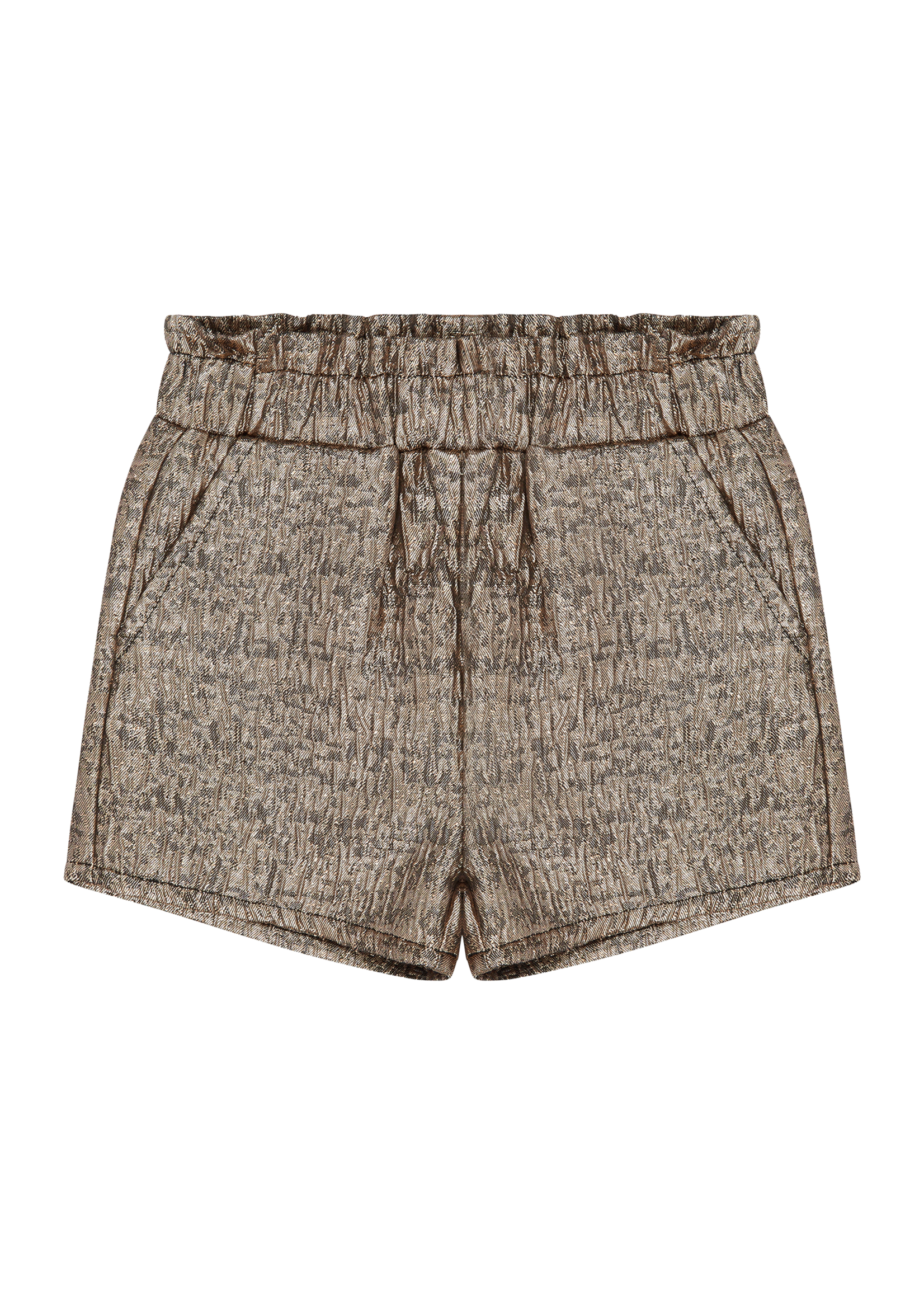 The New Siblings Yulia Jacquard Shorts | Gold