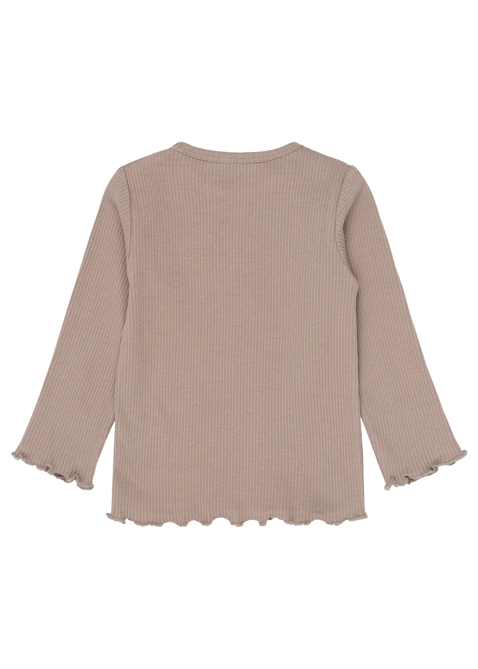 The New Siblings Yania L_S Rib Tee | Taupe gray