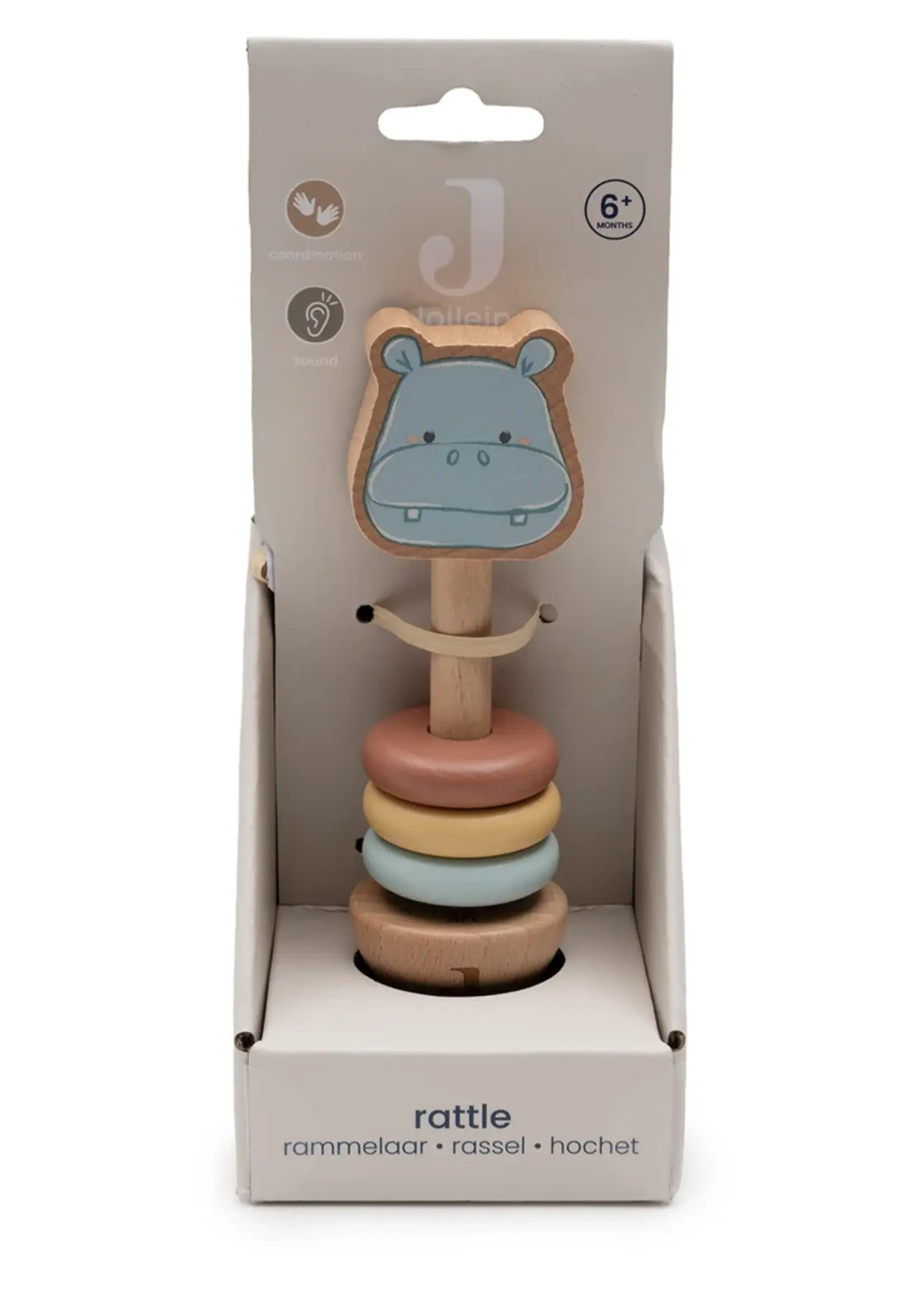 Jollein Houten Rammelaar - Hippo Happy
