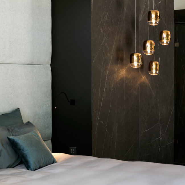 Slaap/badkamer met Marble Black