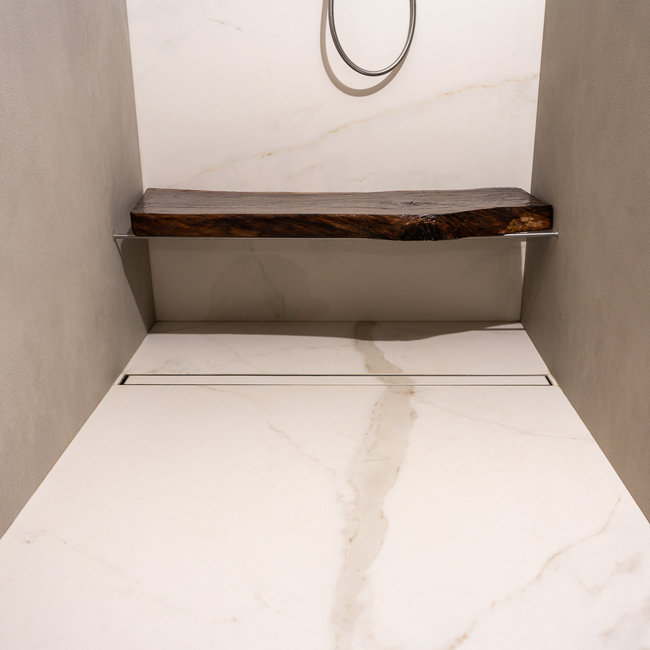 Douche met Marble White