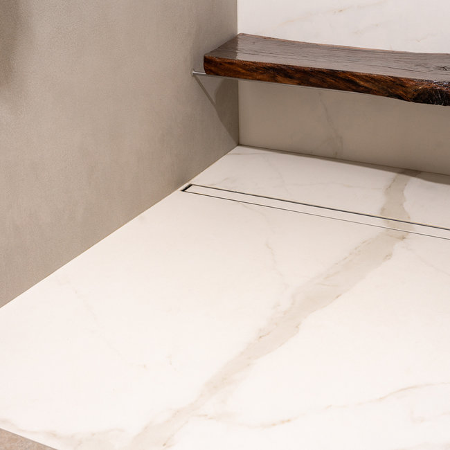 Douche met Marble White