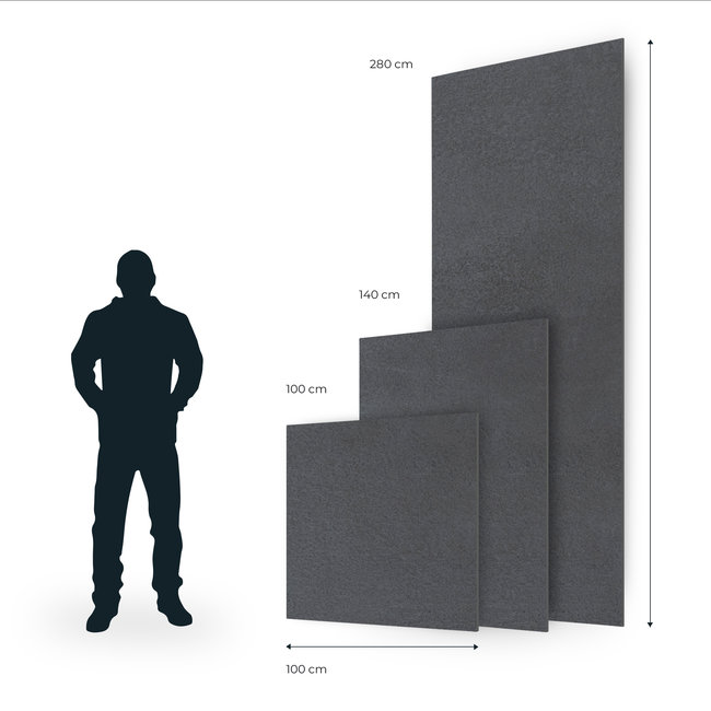 Concrete Black wandpaneel 15 mm