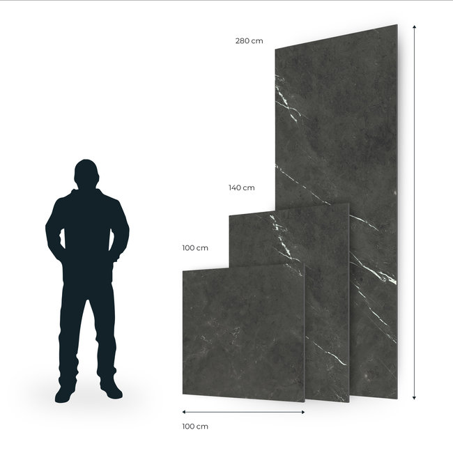 Marble Black wandpaneel 15 mm