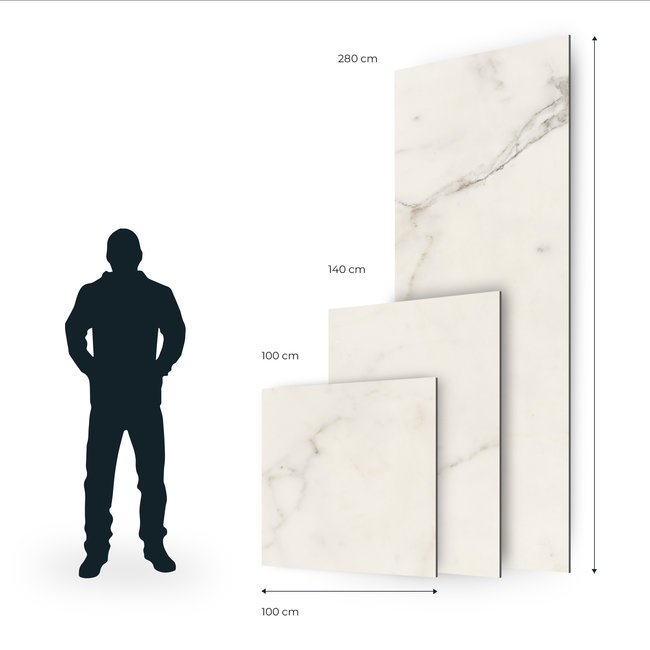 Marble White wandpaneel 15 mm