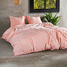 Charm & Co Dekbedovertrek Stonewashed Roze Charm & Co Dekbedovertrek Stonewashed Roze