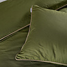 Charm & Co Dekbedovertrek Effen met Bies Groen Taupe Charm & Co Dekbedovertrek Effen met Bies Groen Taupe